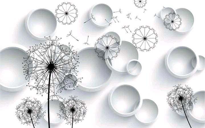 «سفید یعنی آرامش، سه بعدی یعنی لوکس پوستر دیواری سه بعدی قاصدک سفید وال‌یو www.wallu.ir پرفروش‌ترین پوستر دیواری مینیمال