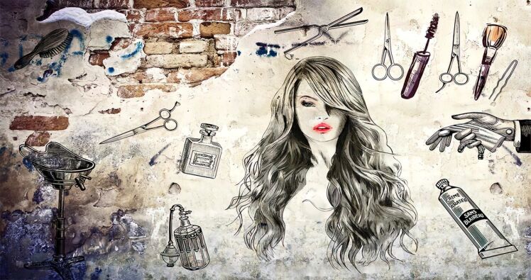 «پوستر دیواری سالن زیبایی | بهترین مدل‌های زنانه و مردانه برای دکوراسیون داخلی – وال یو»